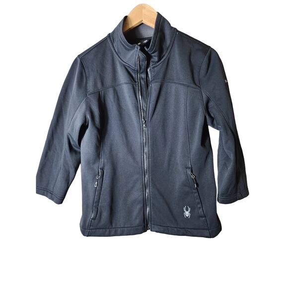 SPYDER Women's Black Full Zip Pockets Medium Weight Form Fitting Jacket SZ S - Picture 1 of 10
